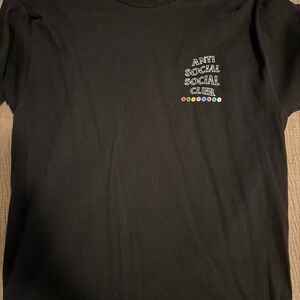 Anti Social Social Club Color By Numbers Black Graphic T-Shirt